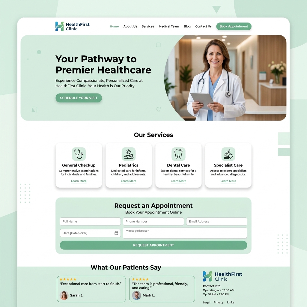 HealthFirst Family Clinic — SKIBZY Portfolio