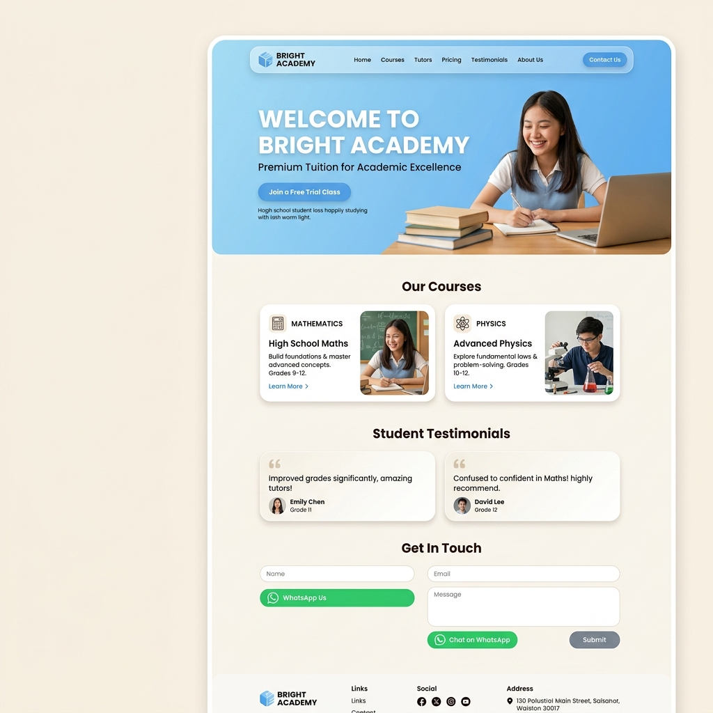 Astrix Maths & Physics Tuition — SKIBZY Portfolio